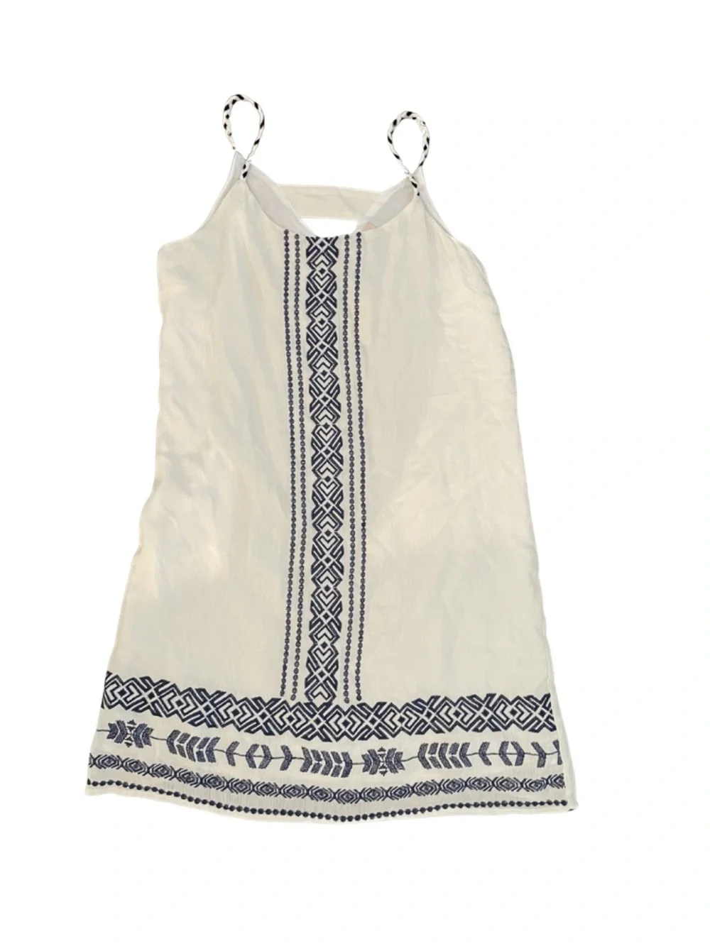 Skies Are Blue White and Navy Summer Sundress - Picture 3 of 7